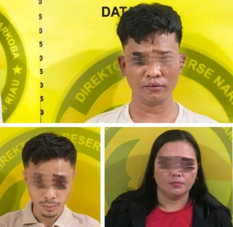 Polda Riau Tangkap Tiga Kurir, 923 Butir Ekstasi dan 1,3 Kg Sabu Disita