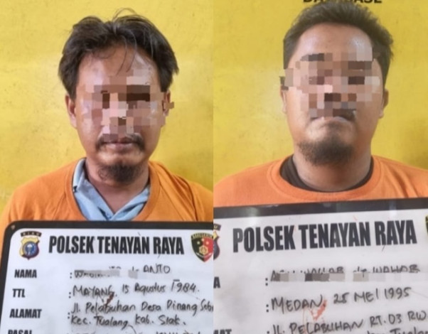 Gelapkan 48 Ban Truk, Dua Sopir di Pekanbaru Dibekuk Usai Tiga Bulan Buron