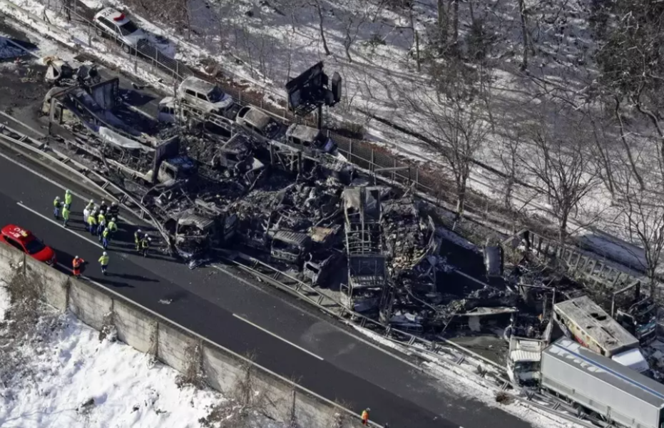 Tabrakan Beruntun 67 Kendaraan di Jepang, 2 Tewas dan 26 Luka