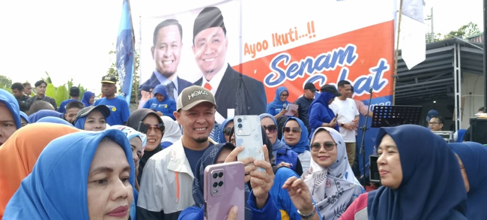 Ribuan Warga Antusias Ikuti Senam Sehat AMAn di Bukit Raya