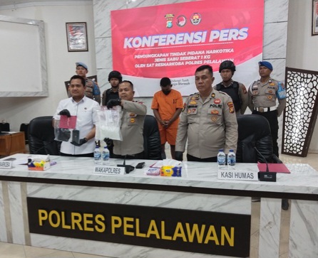 Satresnarkoba Pelalawan Tangkap Pengedar Narkoba, Sita Hampir 1 Kg Sabu di Pangkalan Kerinci