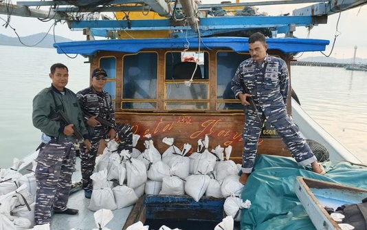 TujuhTon Pasir yang Digagalkan Lanan Babel Hendak Diselundupkan ke Luar Negeri