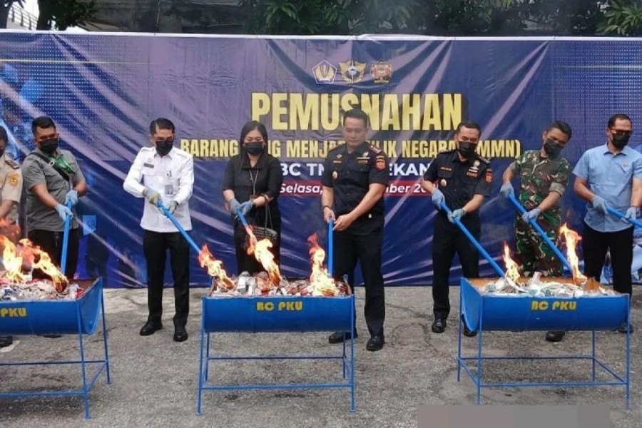Bea Cukai Pekanbaru Musnahkan Barang Sitaan Senilai Rp20,18 Miliar