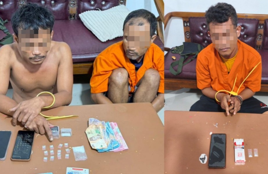 Belasan Paket Siap Edar Disita, Tiga Pengedar Perusak Otak di Mandau Digulung Polisi