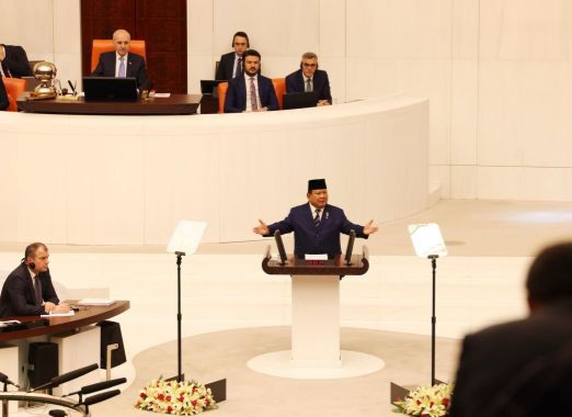 Prabowo Suarakan Dukungan untuk Palestina di Hadapan Anggota Parlemen Turki