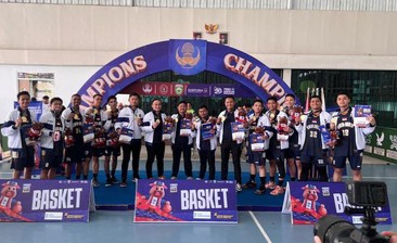 Tim Basket Kemenimipas Sabet Gelar Juara PORNAS XVII KORPRI 2025 Kemenimipas | CNN Indonesia