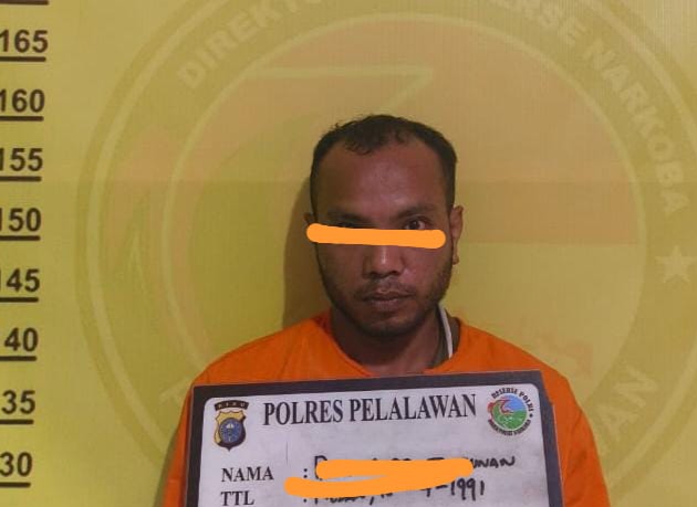Polisi Tangkap Pengedar Sabu di Pangkalan Lesung Pelalawan, 10 Paket Diamankan