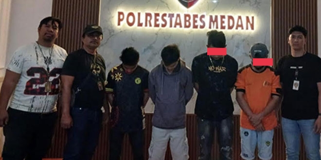 Polrestabes Medan Tangkap 4 Pelaku Predator Anak