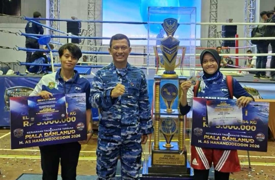 Sayna Safira, Atlet Meranti Sabet Medali Emas di Kejuaraan Tinju Amatir Terbuka Piala Danlanud H AS Hanandjoeddin 2026 di Belitung