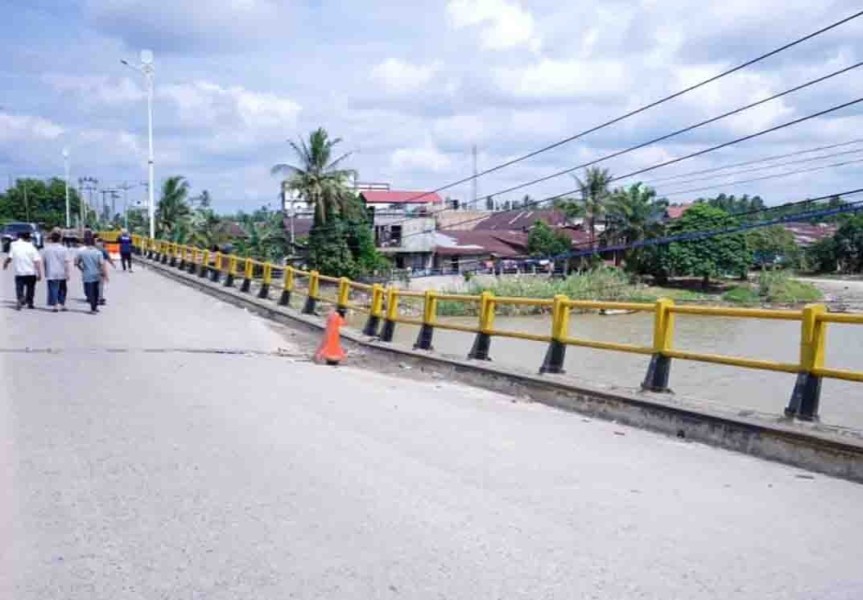 Jembatan Sungai Rokan Rusak, Proses Lelang Dimulai dan Target Diperbaiki Bulan Ini