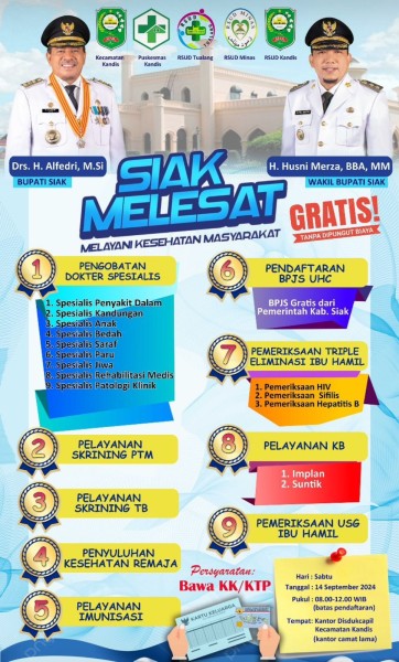 Ribuan Masyarakat Mendapatkan Pelayanan Kesehatan Gratis, Program Siak Melesat Sangat Dinanti