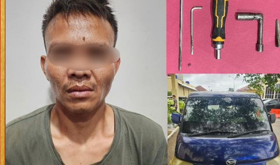 Aprianto Ditangkap Usai Curi Pikap di Muba, Sempat Tabrak Petugas