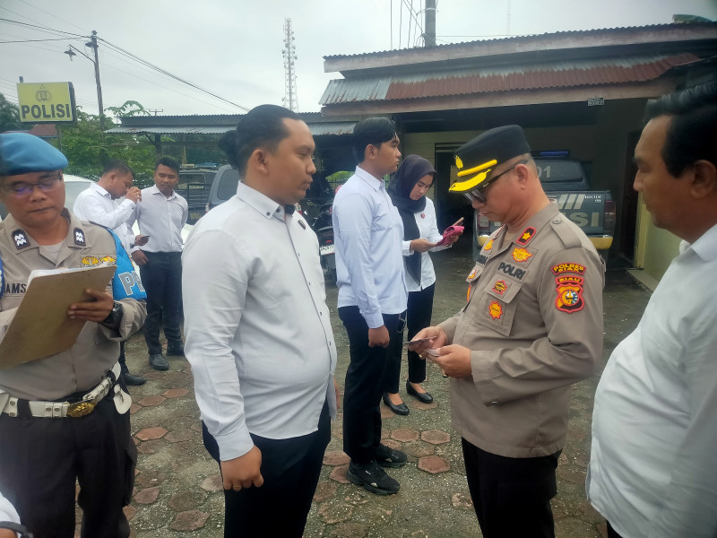 Kapolsek Kandis Pimpin Kegiatan Gaktibplin untuk Tingkatkan Disiplin Anggota