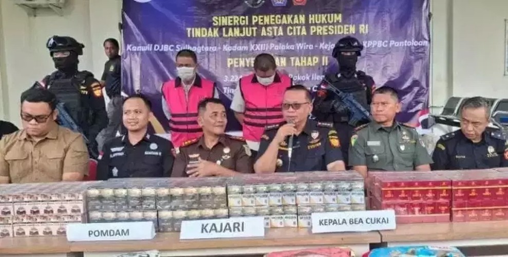 Bea Cukai Sigi Bongkar Peredaran Rokok Ilegal