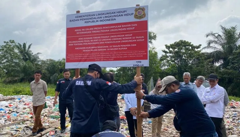 Kementrian Lingkungan Hidup Sidak TPS Ilegal di Kampar