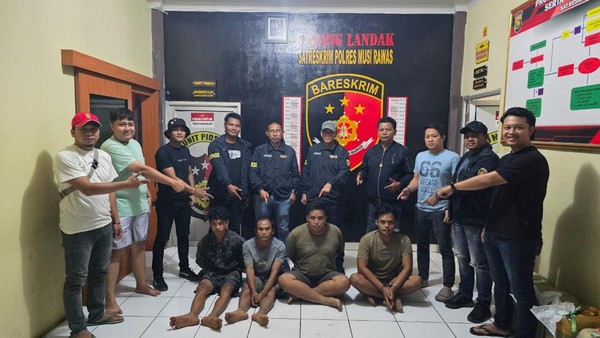 Empat Pencuri 2 Ton Minyak Mentah di Musi Rawas Ditangkap, Satu Buron