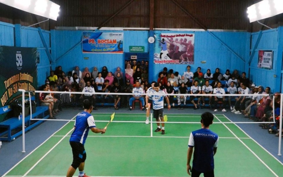 Turnamen Badminton Semarakkan HUT ke-58 Sambu Group