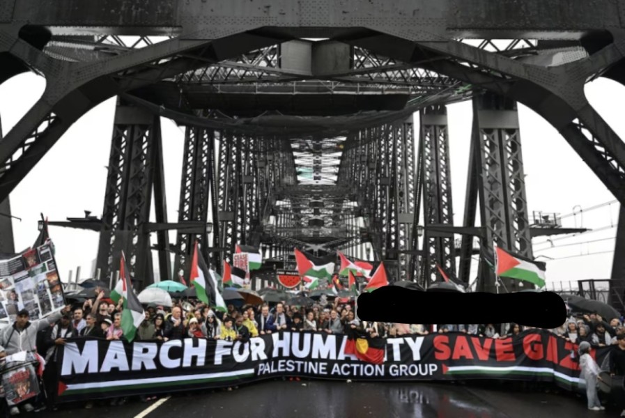 Ratusan Ribu Orang Unjuk Rasa Dukung Gaza di Jembatan Pelabuhan Sydney