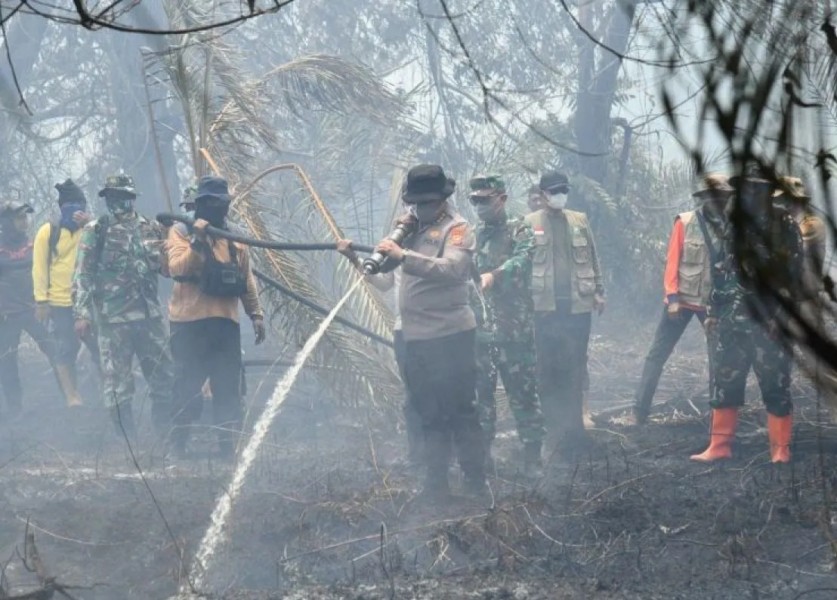 Polda Riau Amankan 17 Tersangka Pembakar Lahan Tahun 2026