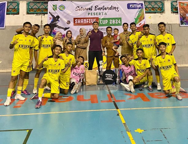 Turnamen  Futsal SKANFIVE Cup 2024,SMAN 12 Kalahkan MAN 2   skor 6-1.