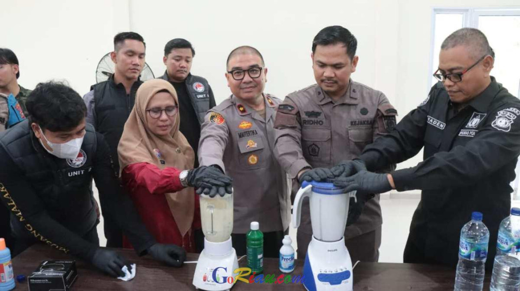 Polres Meranti Musnahkan 1 Kg Sabu-sabu dan 50 Butir Ekstasi