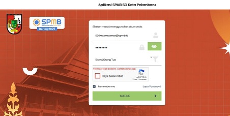Website Error dan Sulit Diakses, SPMB Online SD Negeri Disdik Pekanbaru Bikin Orangtua Siswa Kerepotan