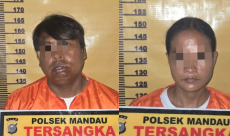 Terekam CCTV, Pasutri di Mandau Dibekuk Polisi Usai Curi Motor di Depan Kedai Warga