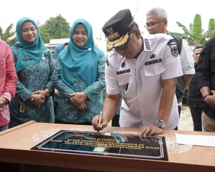 Rahman Hadi resmikan sumber air minum di Indragiri Hilir