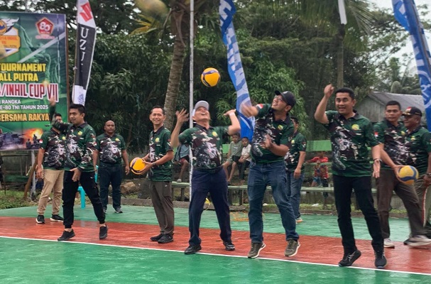 Semi Open Tournament Voli Putra Dandim 0314/Inhil Cup VII Resmi Dibuka