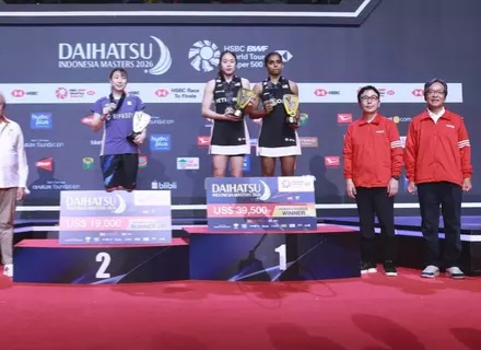 Pearly/Thinaah Juara Ganda Putri Indonesia Masters 2026 Tanpa Tanding