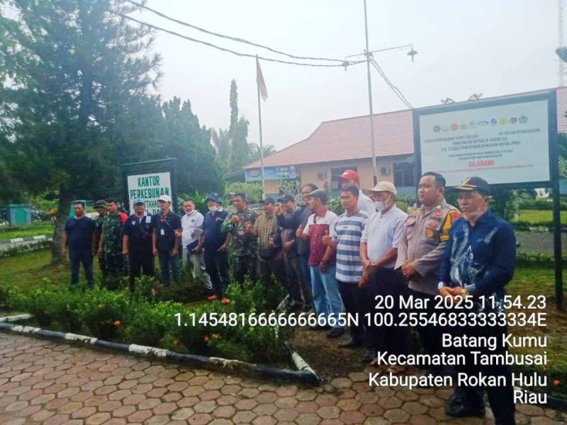 Lahan PT Hutahaean Rohul Riau Disita Satgas PKH