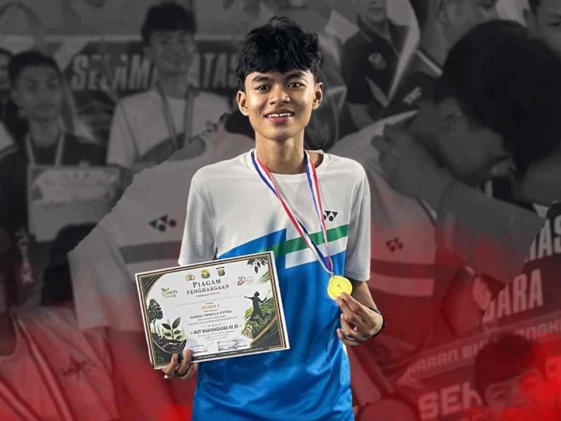 Alghie, Pebulutangkis Muda Kuansing Sabet Juara I Kejuaraan Bulutangkis Riau
