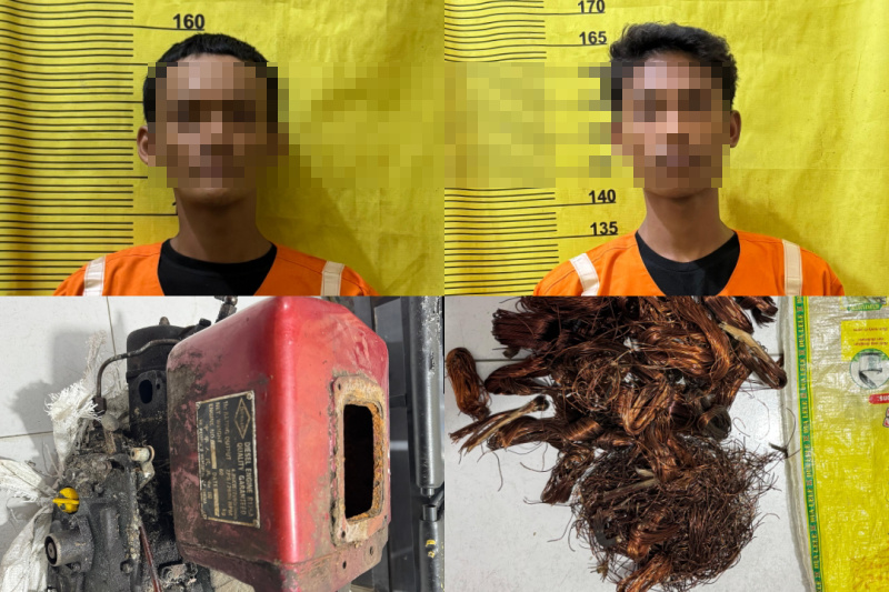 Gasak Toko Jahit, Dua Tersangka Maling di Bengkalis Digaruk Poli