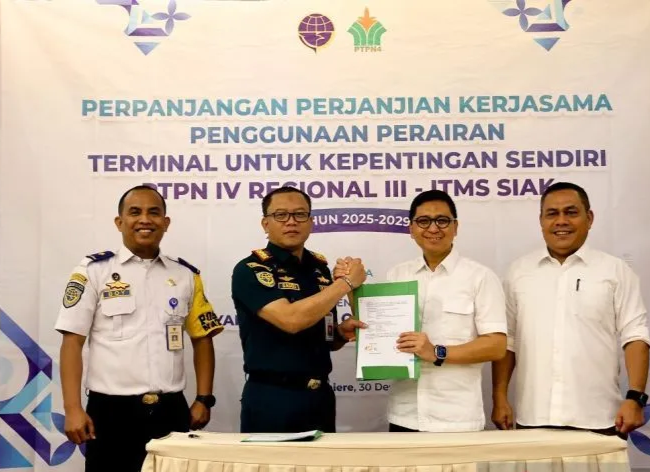 PTPN IV Regional III Kapalkan 60.000 Metrik Ton CPO Melalui Terminal Pelabuhan TUKS ITMS Siak