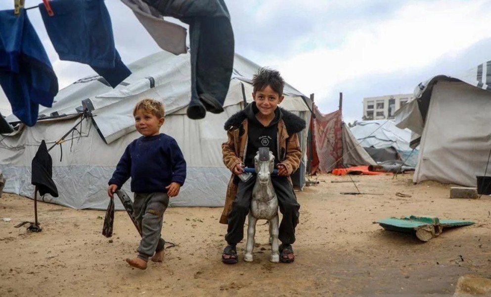 Cuaca dingin Ekstrem Menambah Kulit Kondisi Pengungsi Palestina di Gaza