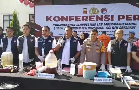 Pabrik Sabu-sabu Cair Jaringan Internasional di Jakbar Digerebek