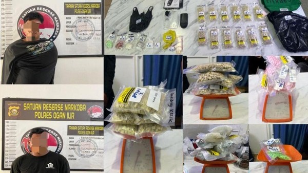 Dua Pemuda di Ogan Ilir Diringkus Polisi, Ribuan Butir Ekstasi Disita