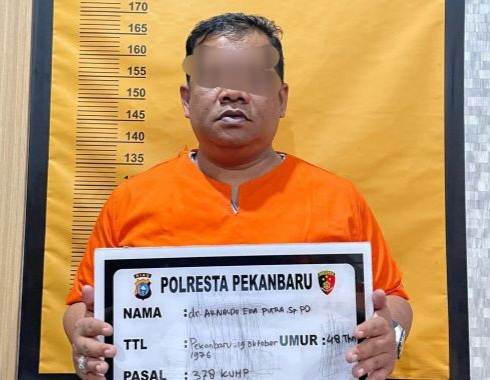 Eks Dirut RSD Madani Pekanbaru Resmi Ditahan,  Kasus Penipuan Rp 2,1 Miliar