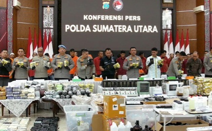 Polda Sumut Tangkap 3.970 Pengedar dan Sita 1,2 Ton Sabu-sabu
