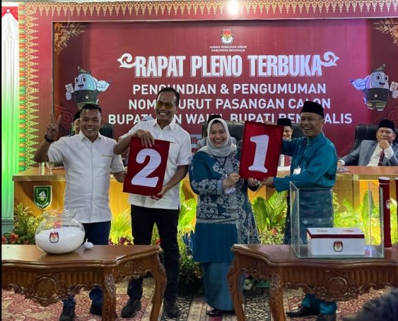 Nomor Urut Pasangan Calon  Bupati dan Wakil di Pilkada Bengkalis 2024