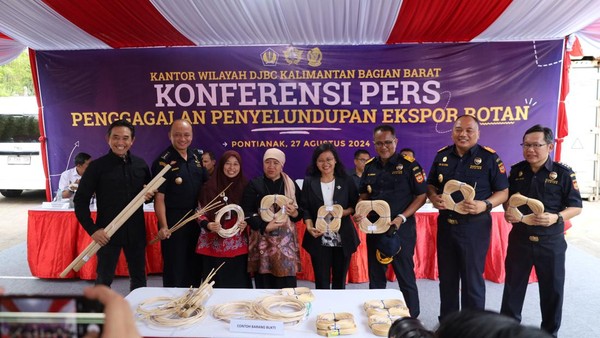 Bea Cukai Bongkar Penyelundupan 50,3 Ton Rotan Ilegal, Modus Dokumen Palsu