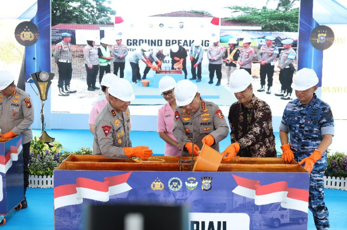 Kapolri Groundbreaking 9 Dapur SPPG Polda Riau, Dukung Program Makan Bergizi Gratis