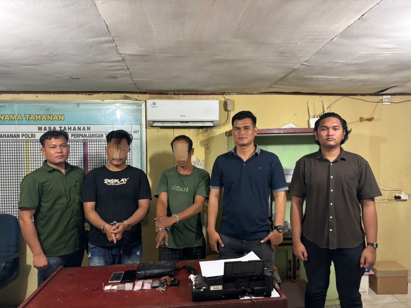 Polsek Kandis Gulung Dua Pengedar Shabu, 11,21 Gram Barang Bukti Diamankan