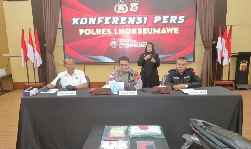 Polres Lhokseumawe Buru Tiga DPO Transaksi 1,5 kg Sabu-Sabu