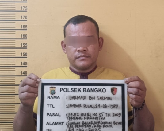Tangkap Pengedar Sabu, Unit Reskrim Polsek Bangko Amankan Puluhan Paket Siap Edar